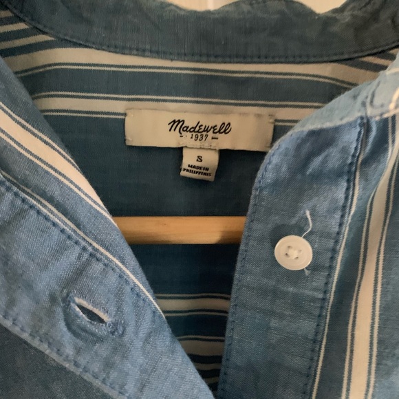 Madewell striped half button-up shirt - Picture 3 of 3